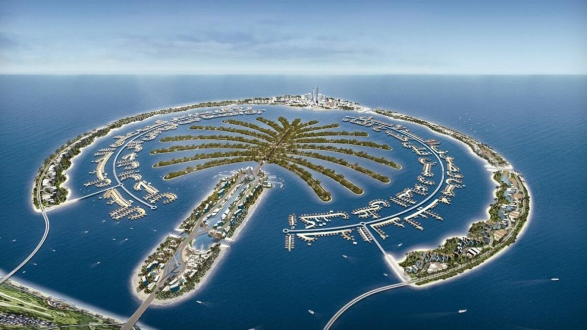 Palm Jebel Ali aerial view Dubai